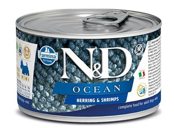 Farmina N&D Ocean Herring And Shrimps Mini Adult Dog Tin